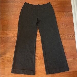 New York & Company Wide Leg Charcoal Knit Stretch Trousers size XS Petite